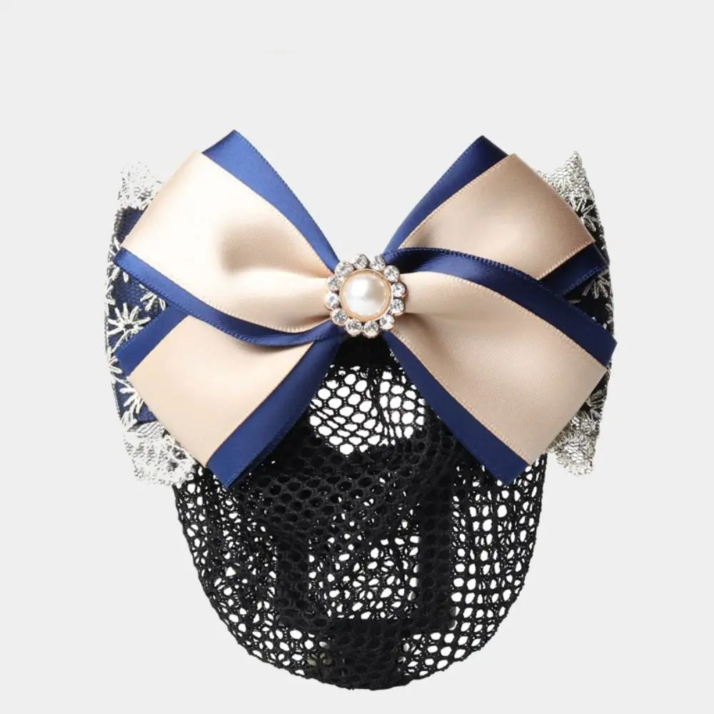 

Headwear Sweet Korean Bun Snood Exquisite Hair Clip Flower Hair Bun Satin Ponytail Clip Hairgrips Cover Net Hotel