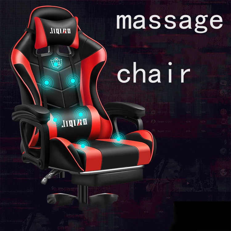 A Hot sale Custom Cheap Pu Leather Computer PC Game Racing Silla Gamer Rgb Led Massage Gaming Chair with Lights and Speakers