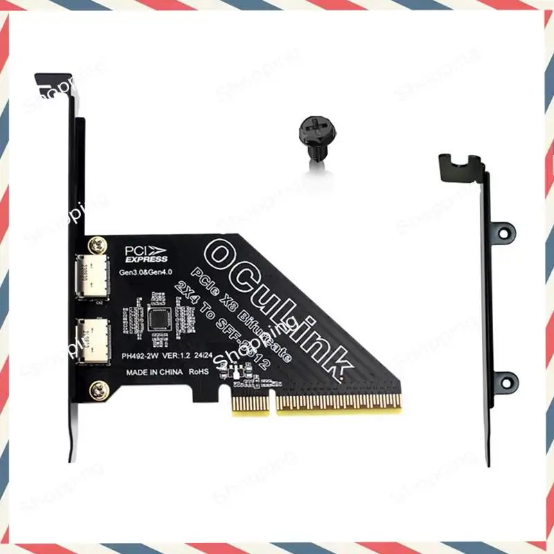 

M20K Pcie4.0 X8 к 2 порта SFF8611 и 8612 Карта расширения Oculink к SFF-8639 U.2 SSD для внешней видеокарты для Win/Linux