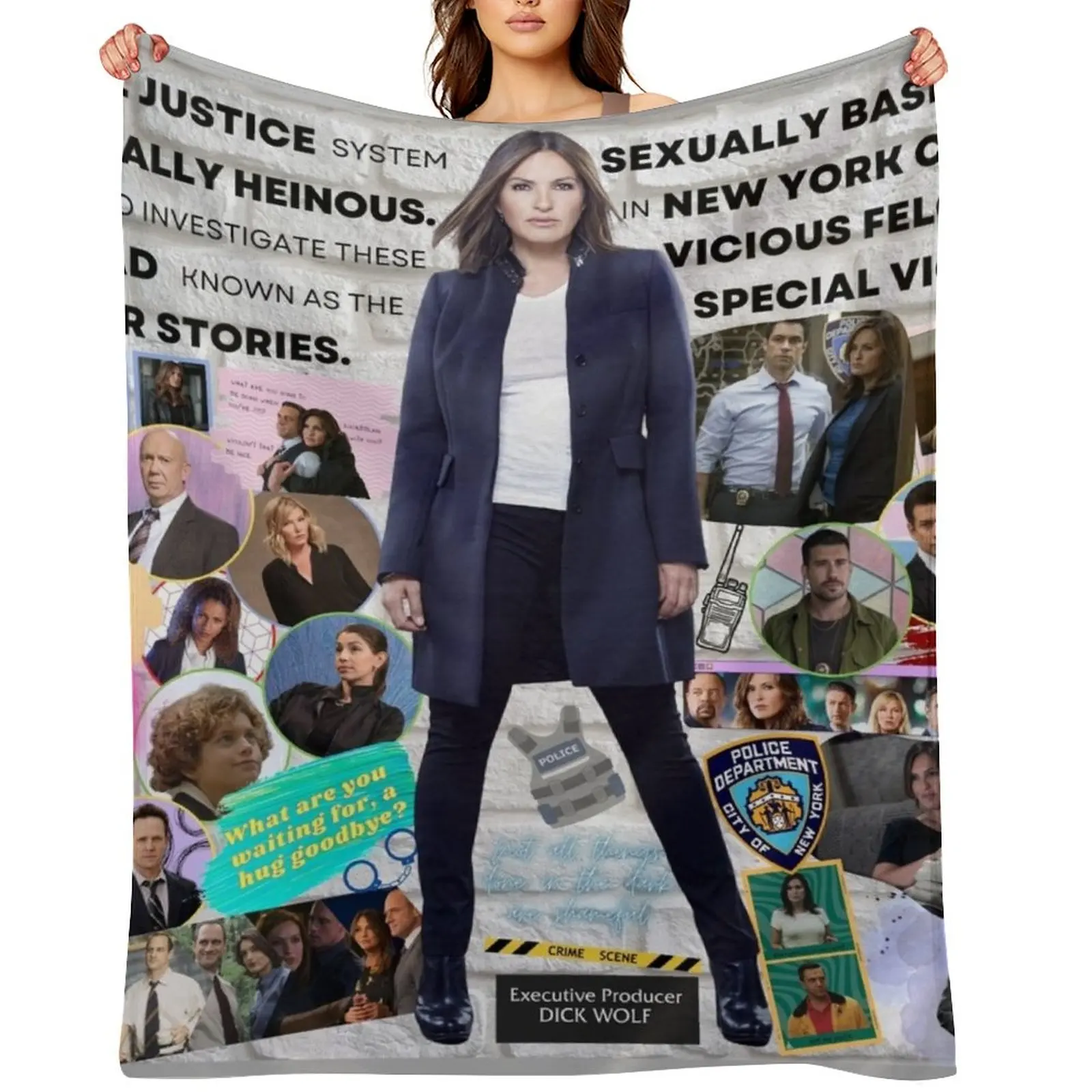 

Law & Order SVU Collage Throw Blanket Bed covers Picnic valentine gift ideas for sofa Blankets