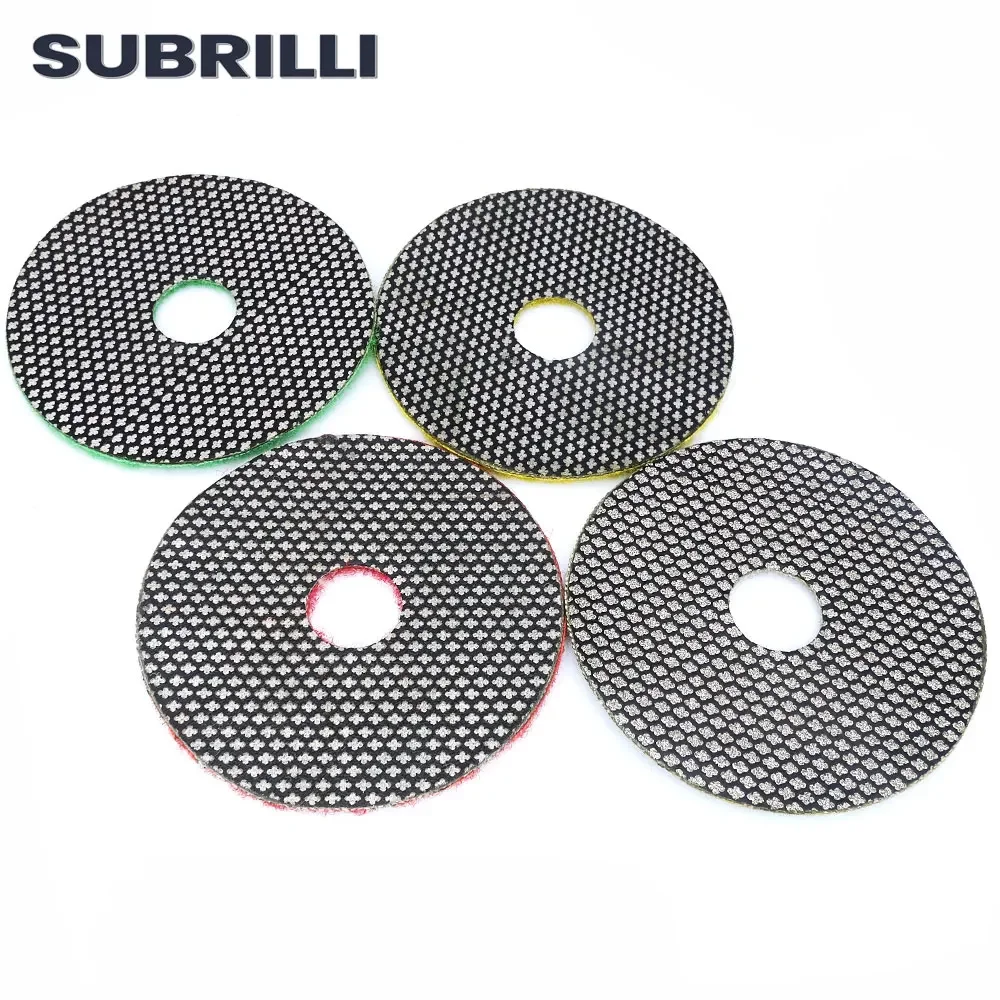1piece 3" Diamond Polishing Pad Electroplated Sanding Disc For Stone Glass Ceramic Tile Metal Edge Grinding Wheel Fast Removal