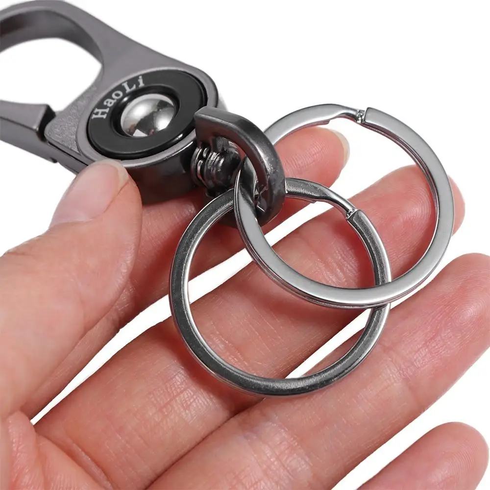 Zinc Alloy Titanium Carabiner Key Clip Business Style Polishing Titanium Car Keychain CNC Processing Electroplating