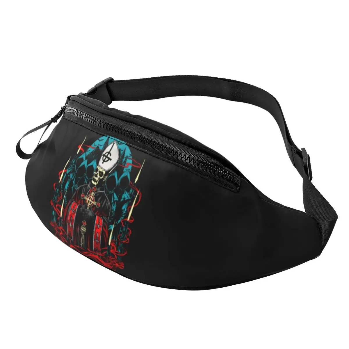 

Custom G-Ghosts Heavy Metal Band Fanny Pack Men Women Fashion Vintage Crossbody Waist Bag for Traveling Phone Money Pouch