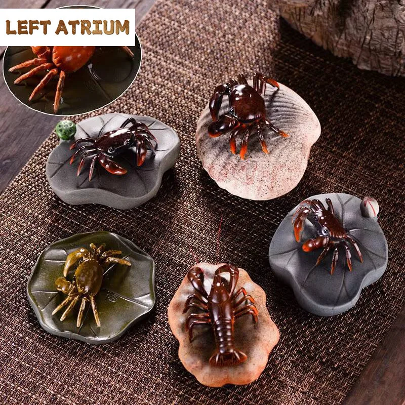 

Boutique Yixing Raw Ore Zisha Creativity Color Changing Crab Handicraft Tea Pet Handmade Home Sculpture Tea Table Ornaments Gift