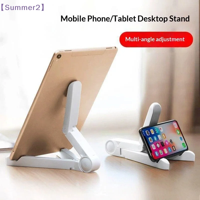 Folding Tablet Holder For 4-10 Inch Triangle Bracket For Live Streaming Binge Watching Simple Lazy Foldable Stand〔Sum2〕
