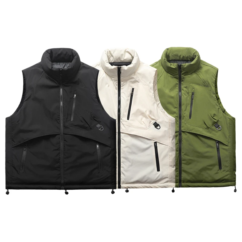 

Warm Stand Collar Windproof High-quality Vest New Men's Loose Vest Trend Vest Men's and Women's Camisole Autumn Thick Coat