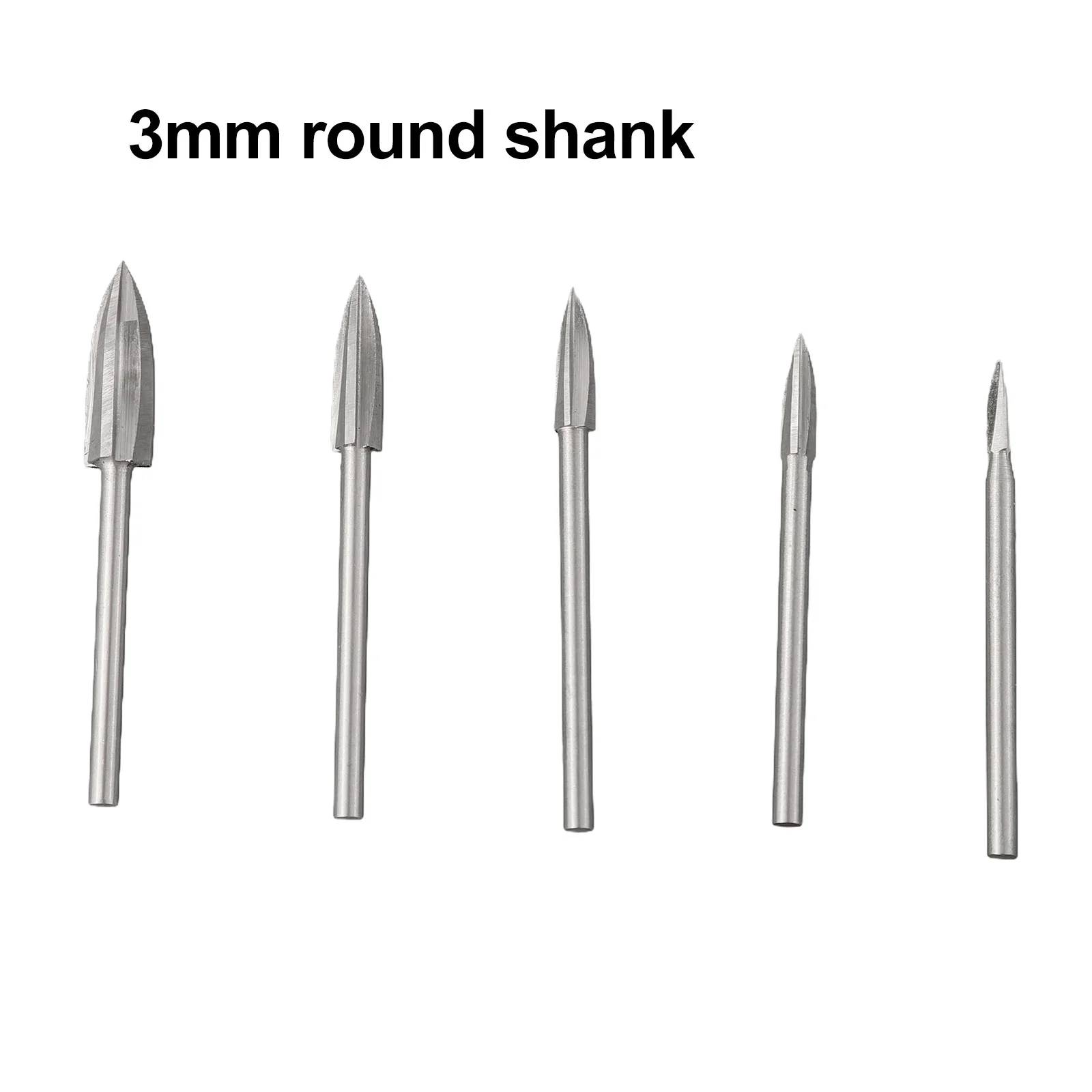 

Brand New Wood Carving Tools Metal Shank 3mm/0.12in Silver Color 10Pcs 2.6mm-7mm For Carving Drilling Power Tools