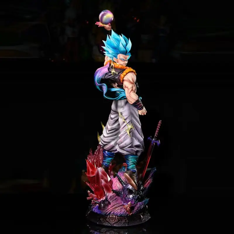 

JT Gogeta Dragon Ball Anime Large Gk Resin Statue Three Replaceable Head Sculpts Collectible Model Desktop Decor Birthday Gift