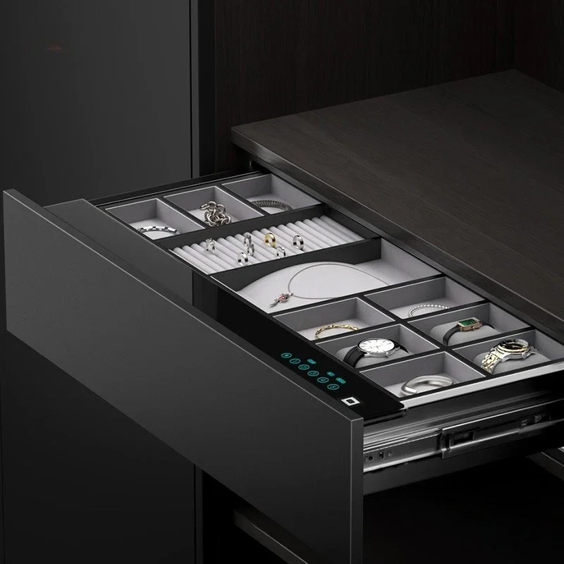 Wardrobe password drawer safe household small hidden anti-theft safe touch screen new