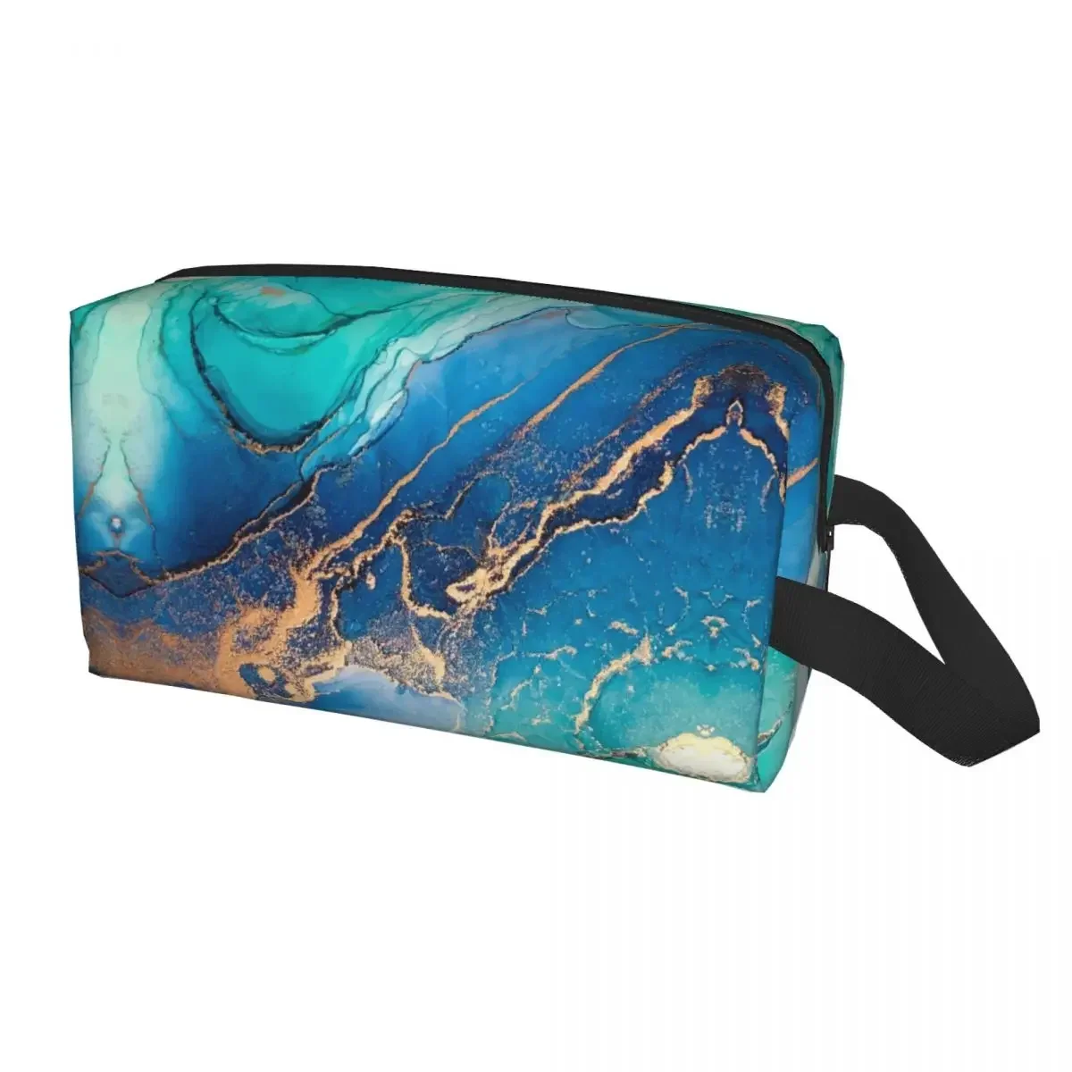 

Custom Luxury Abstract Marble Printed Makeup Bag Women Travel Cosmetic Organizer Kawaii Storage Toiletry Bags