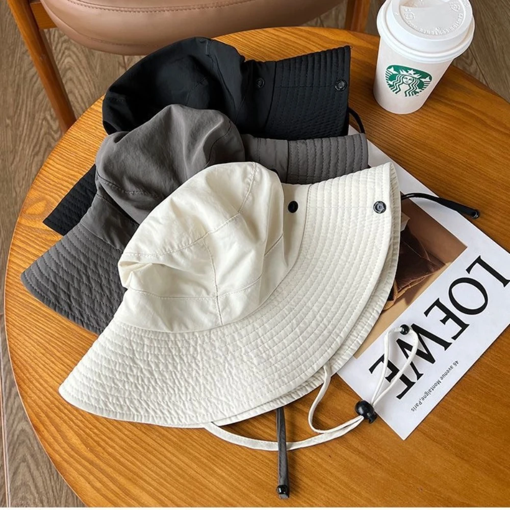 Quick Dry Bucket Hat Women Men UV Protection Wide Brim Sun H