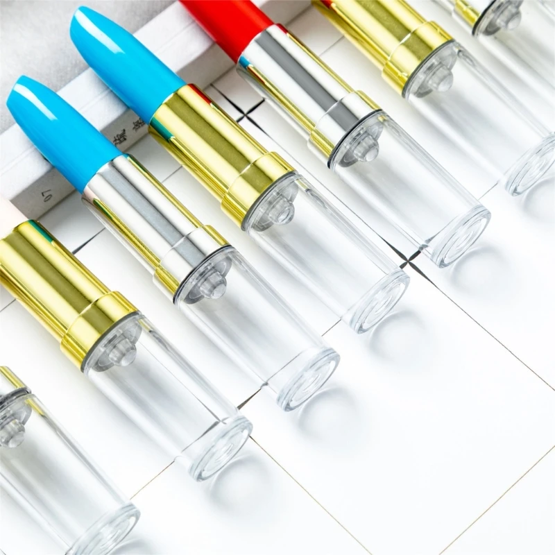 Bolígrafo con forma lápiz labial 6 uds para mujer, bolígrafo escritura novedoso con punta 0,5mm