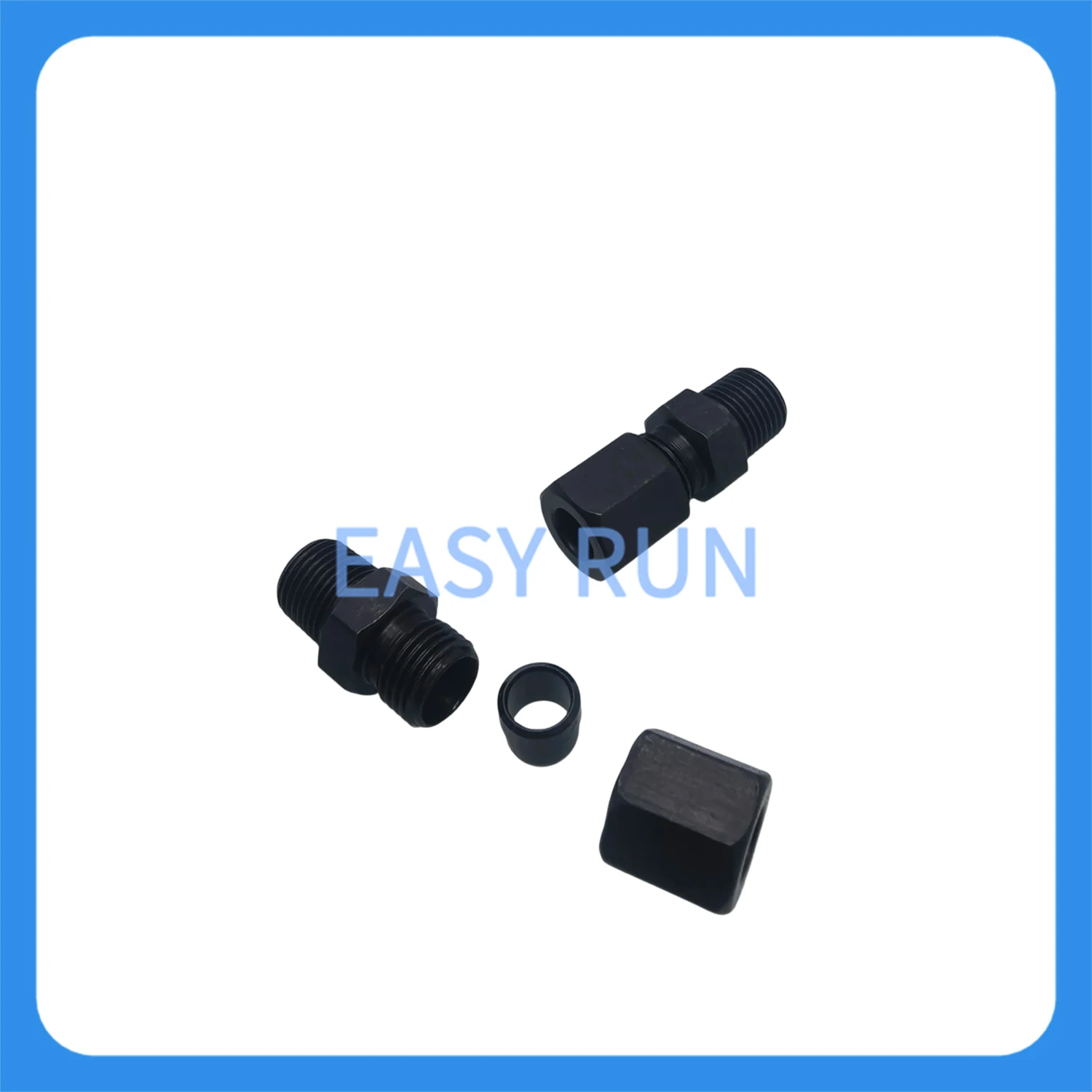 6mm OD Tube Male Connector, Carbon Steel Straight Fitting, Compatible with M/NPT/G/R, Oil/Grease Systems Thread R1/8