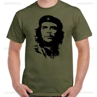 Camiseta Che Guevara, camiseta cubana Rebel, camiseta de la Revolución de Guerrilla, pantalón corto informal de manga para hombre, camiseta de alta calidad, camisetas holgadas de algodón