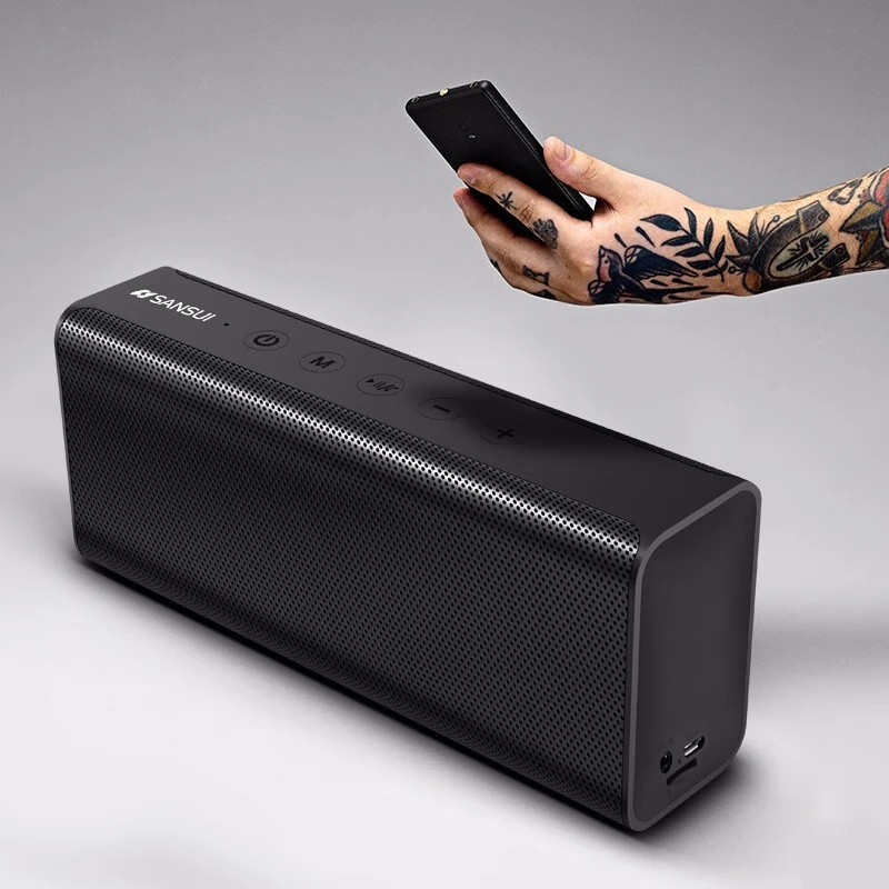 

Sansui T28 Portable Wireless Bluetooth Speaker with Loud Stereo Sound 2000mAh Power Bank Support TF Card/AUX Player Caixa De Som