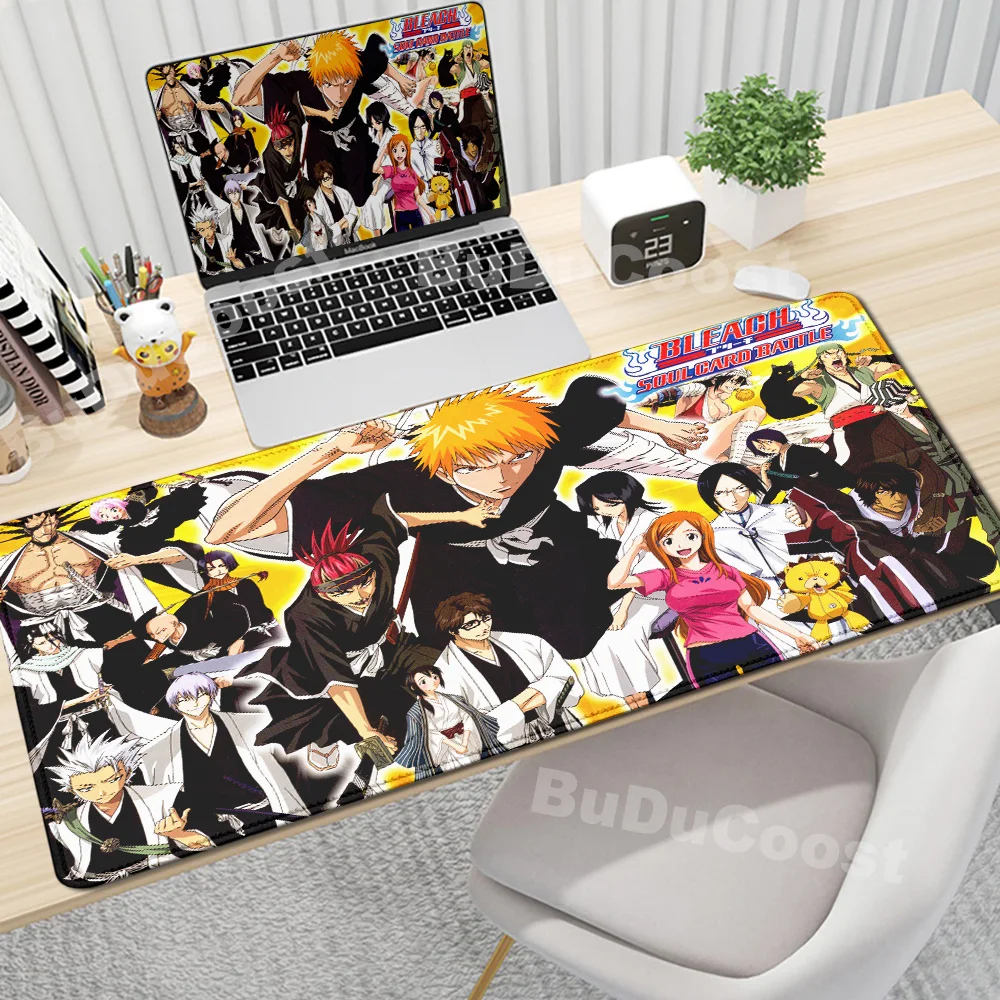 

XXL Office Gamer Keyboard Deskmat Kurosaki Ichigo Mousepad Large Size Anime Bleach Mausepad Gaming Accessories Speed Mice Carpet