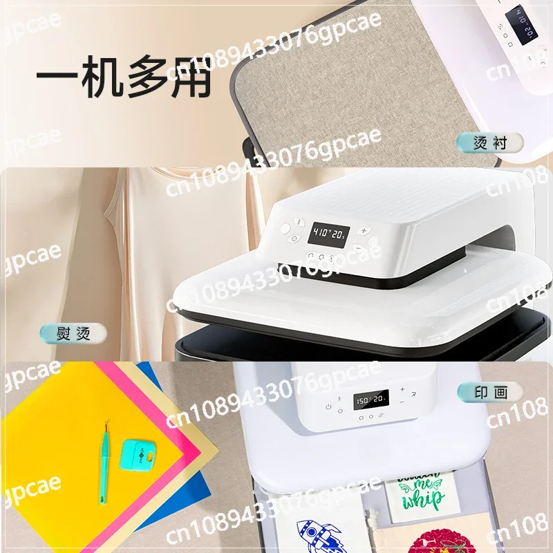 Small Automatic Heat Press Heat Transfer Machine High Pressure Flat Plate Heat Sublimation Printing Handmade DIY Clothes