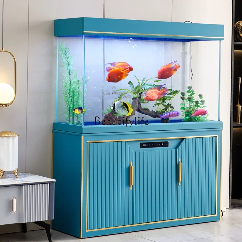 Living Room Small Medium Glass Fish Tank Change Water Ecological Super White Bottom Filter Aquarium