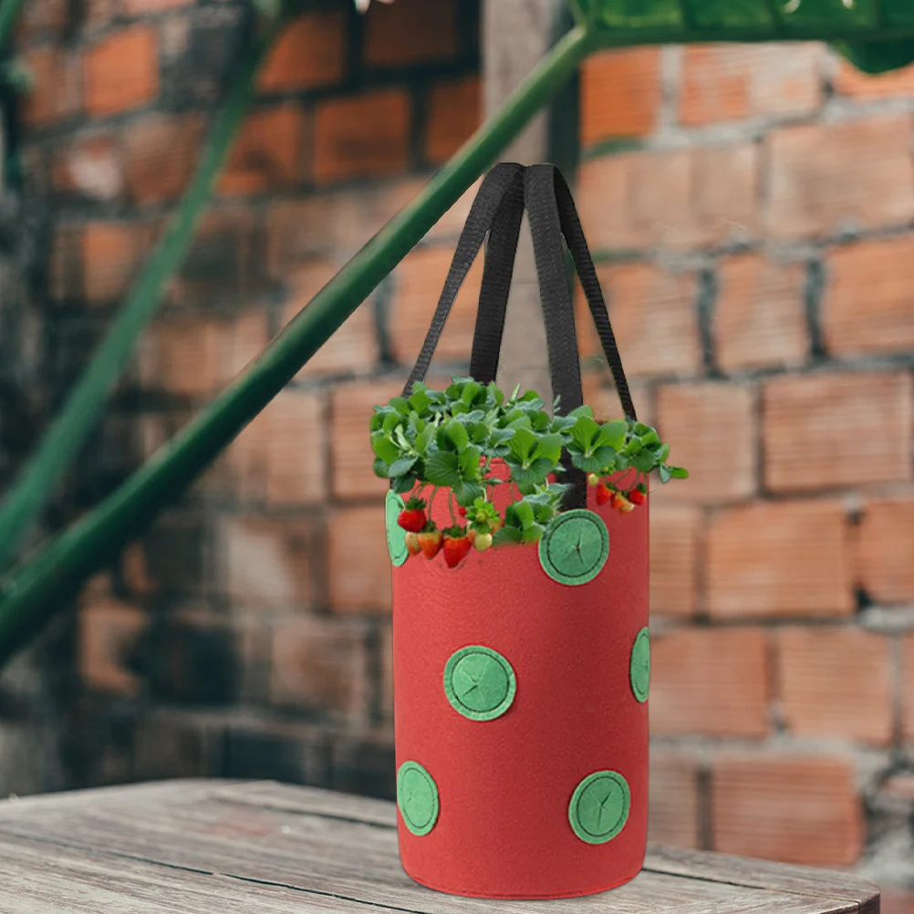 

2Pcs Hanging Strawberry Planters Breathable Plant Growing Bags for Vertical Garden Outdoor Vegetable Tomato Planters