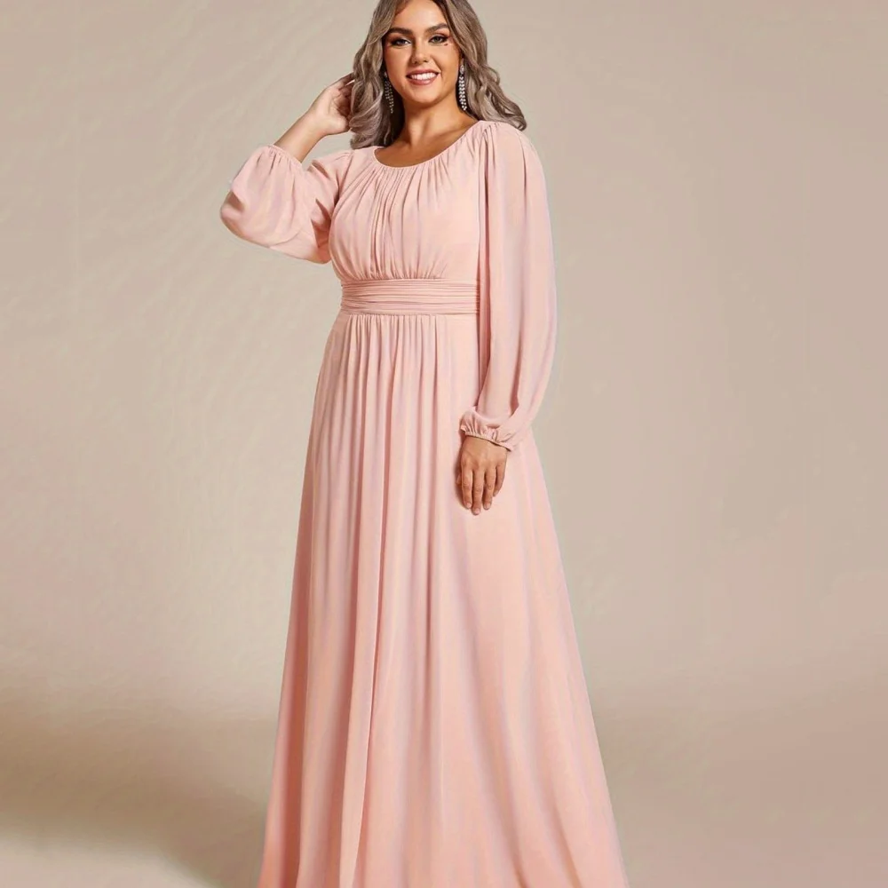 Vestidos De Noiva Chiffon Para A Mãe, Vestidos De Noiva Simples A Line, Manga Comprida, Vestidos De Baile, Nova Chegada, 2024