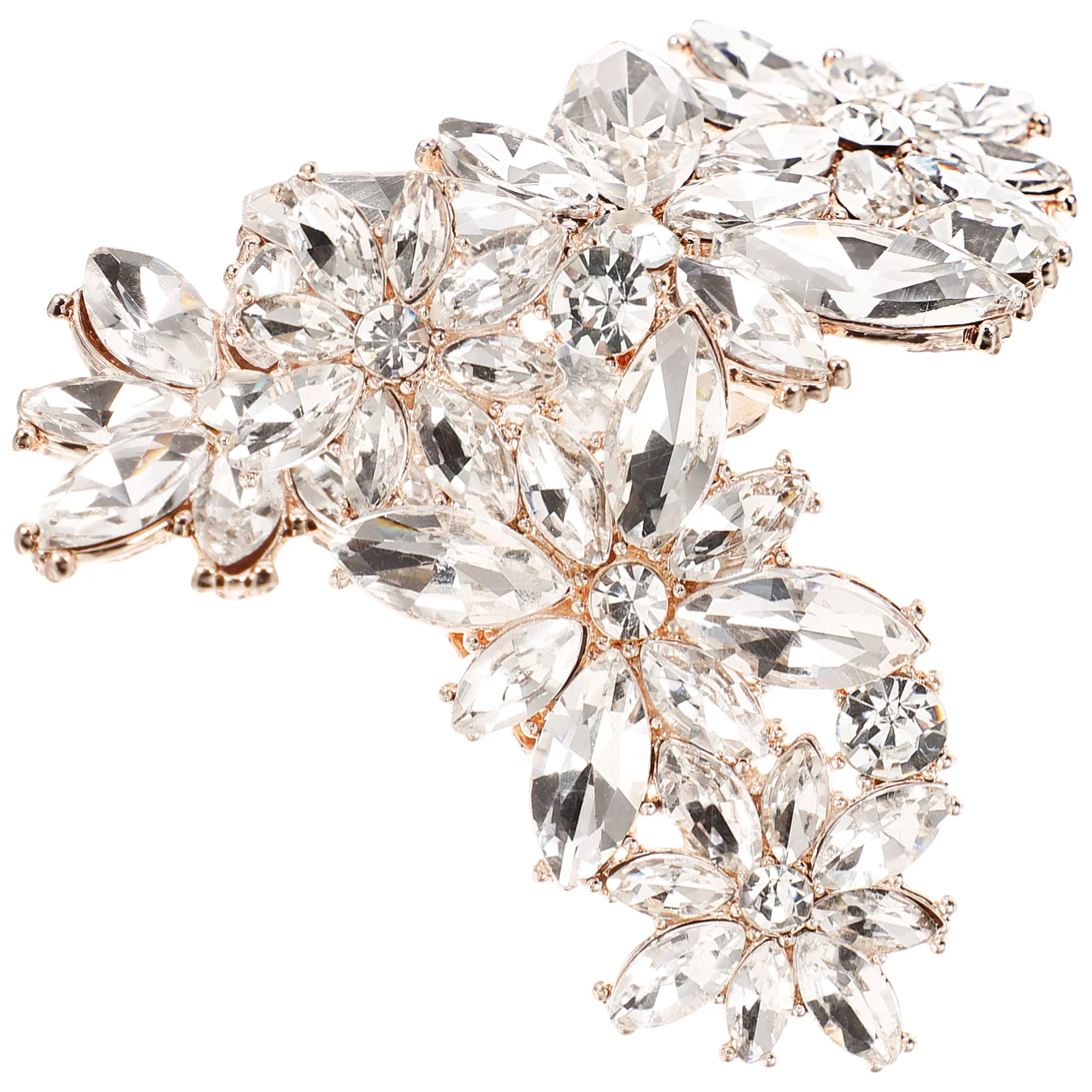 

1 Pair Golden Rhinestone Shoe Clips Decorative Accessories for Bridal Wedding Party High Heels Reusable Metal Buckles