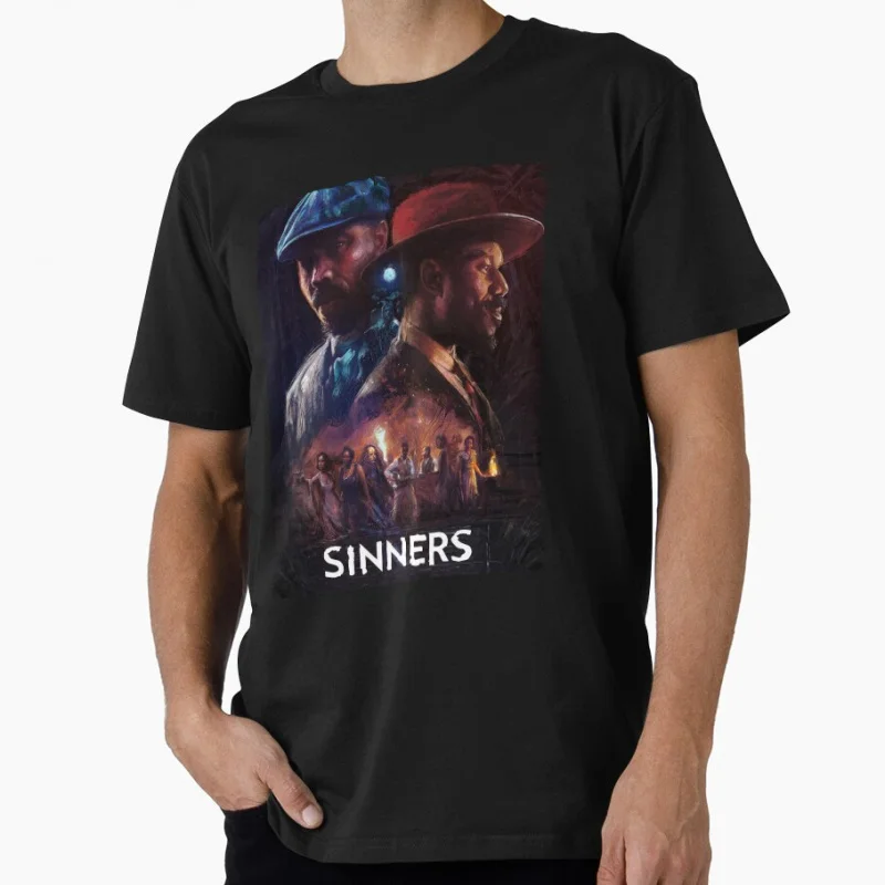 

Sinners Movie 2025 horror vampire Dancing With The Devil gift T shirt for men Large size Tops S-6XL printed clothes