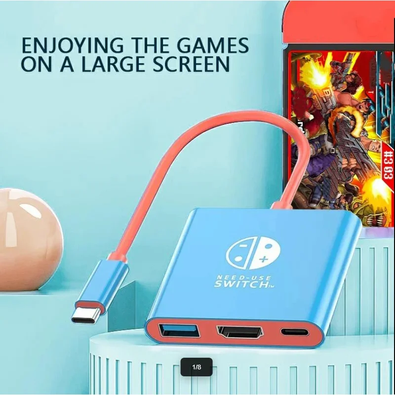 The USB-C to HDMI adapter supports 4K/1080P TV mode switching and is compatible with a variety of models Portable Mini NEW HOT