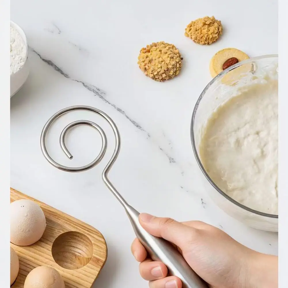 Handheld Flour Blender 304 Stainless Steel Whisk Kitchen Baking Utensil Ergonomic Dough Mixer For Home Cooking Pastry