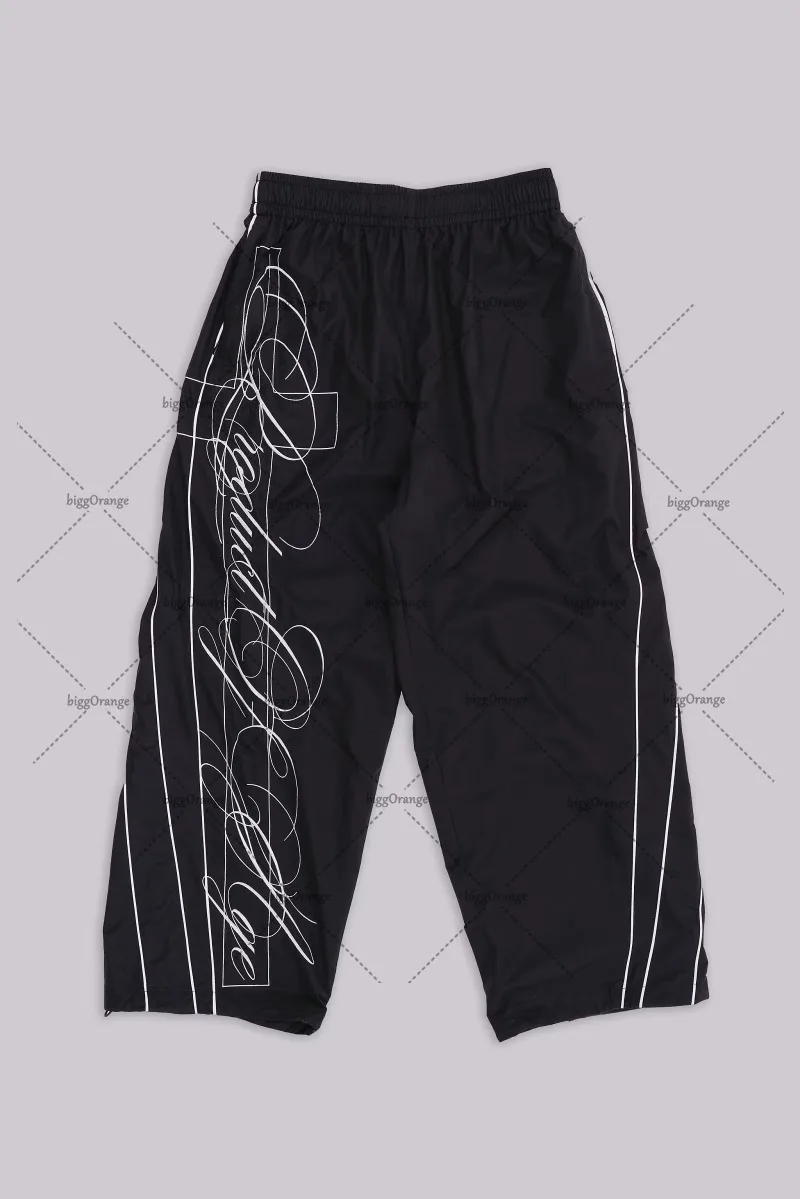Nuevos pantalones de pierna ancha holgados de cintura alta Harajuku con letras de Hip-hop europeas y americanas para hombre, pantalones de chándal de gran tamaño Y2K a la moda informal para mujer