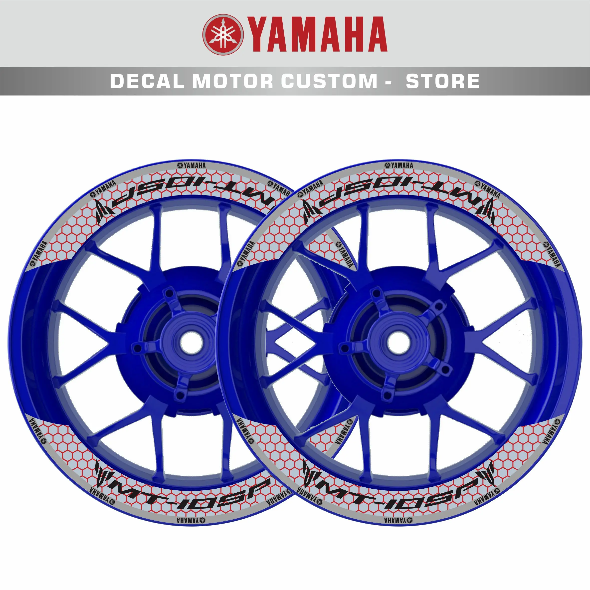 

Multi color selection 8 pieces decals stripes for front + rear rim RIM DECAL STICKERS 2-Piece Decals For YAMAHA MT10 SP MT-10 SP