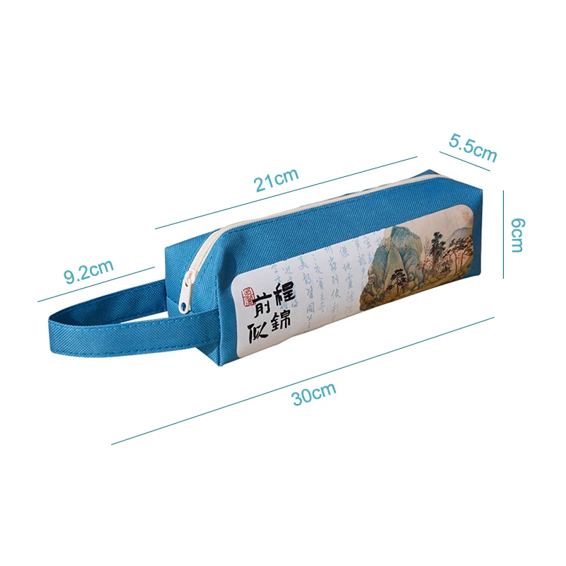 Personaggi calligrafici astuccio in tela astuccio per matite di grande capacità borsa cancelleria per studenti materiale scolastico regali per bambini