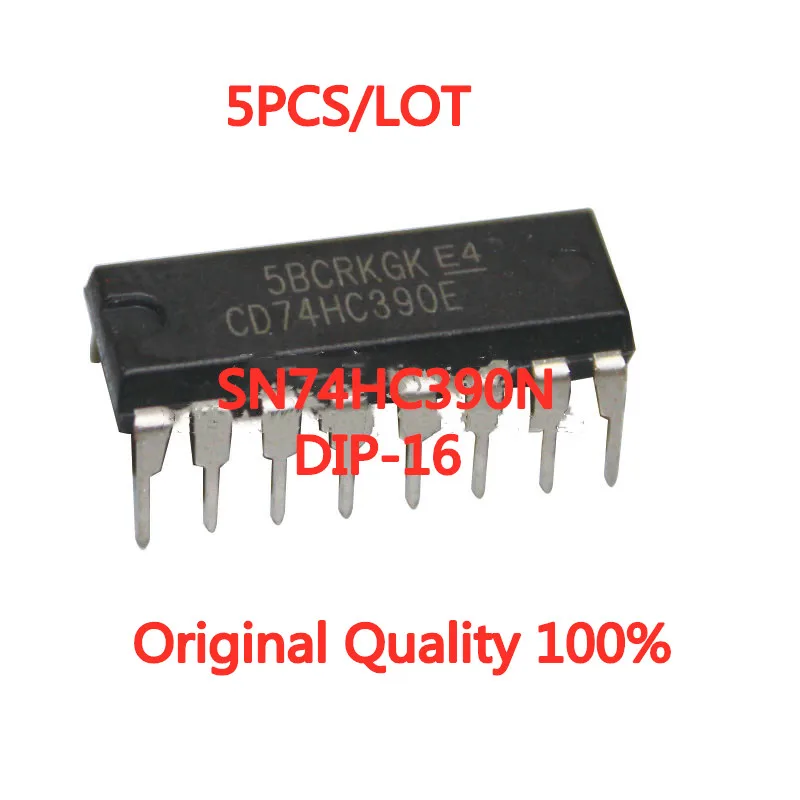 5PCS/LOT NEW SN74HC390N CD74HC390E HD74HC390P HD74HC390P 74HC390 DIP-16 Counter/divider Decimal integrated circuit In Stock