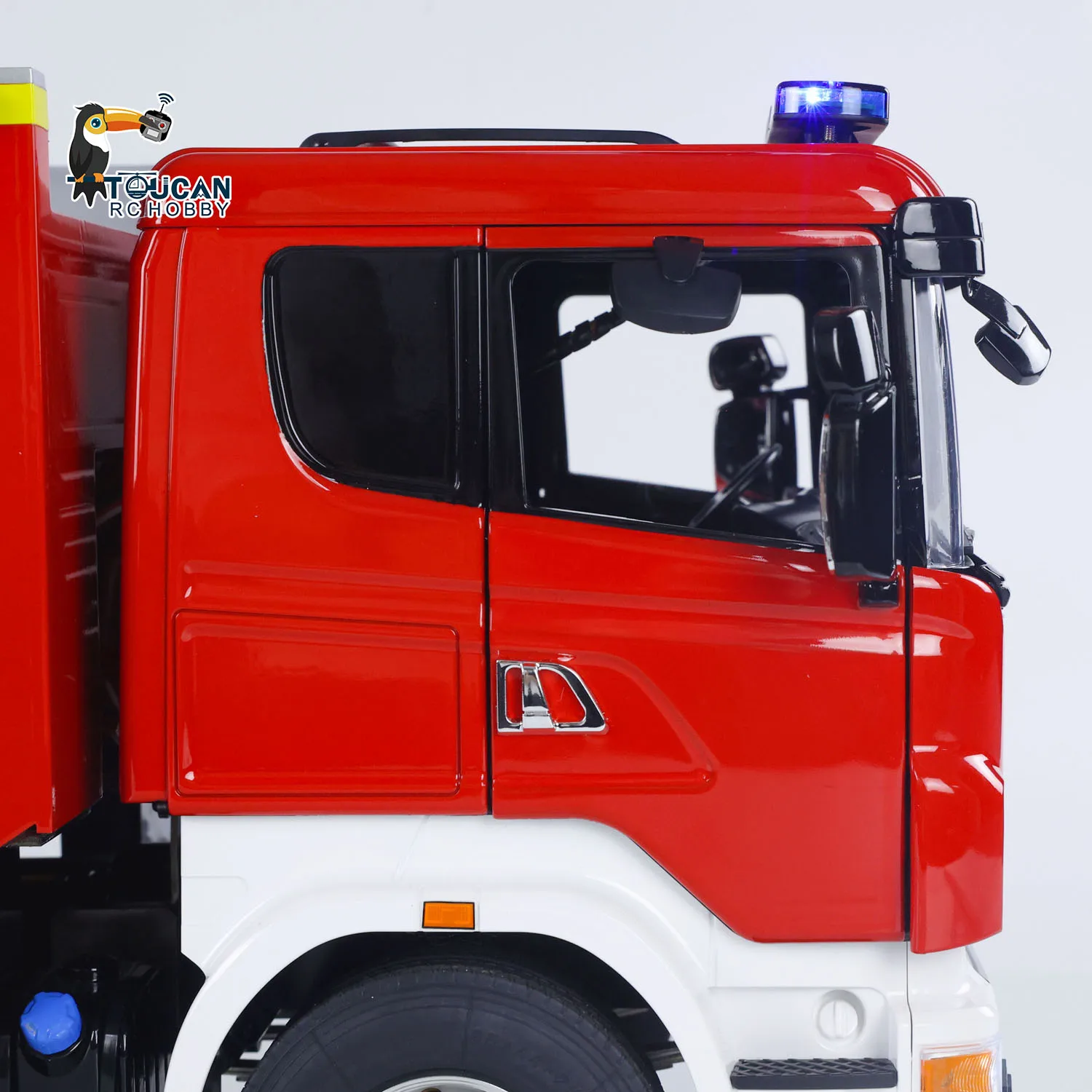 Toys 8x4 1/14 Metal Chassis RC Snozzle High-reach Extendable Turret Fire Truck Car TOUCAN Model Light Sound Vehicle Gift for Boy