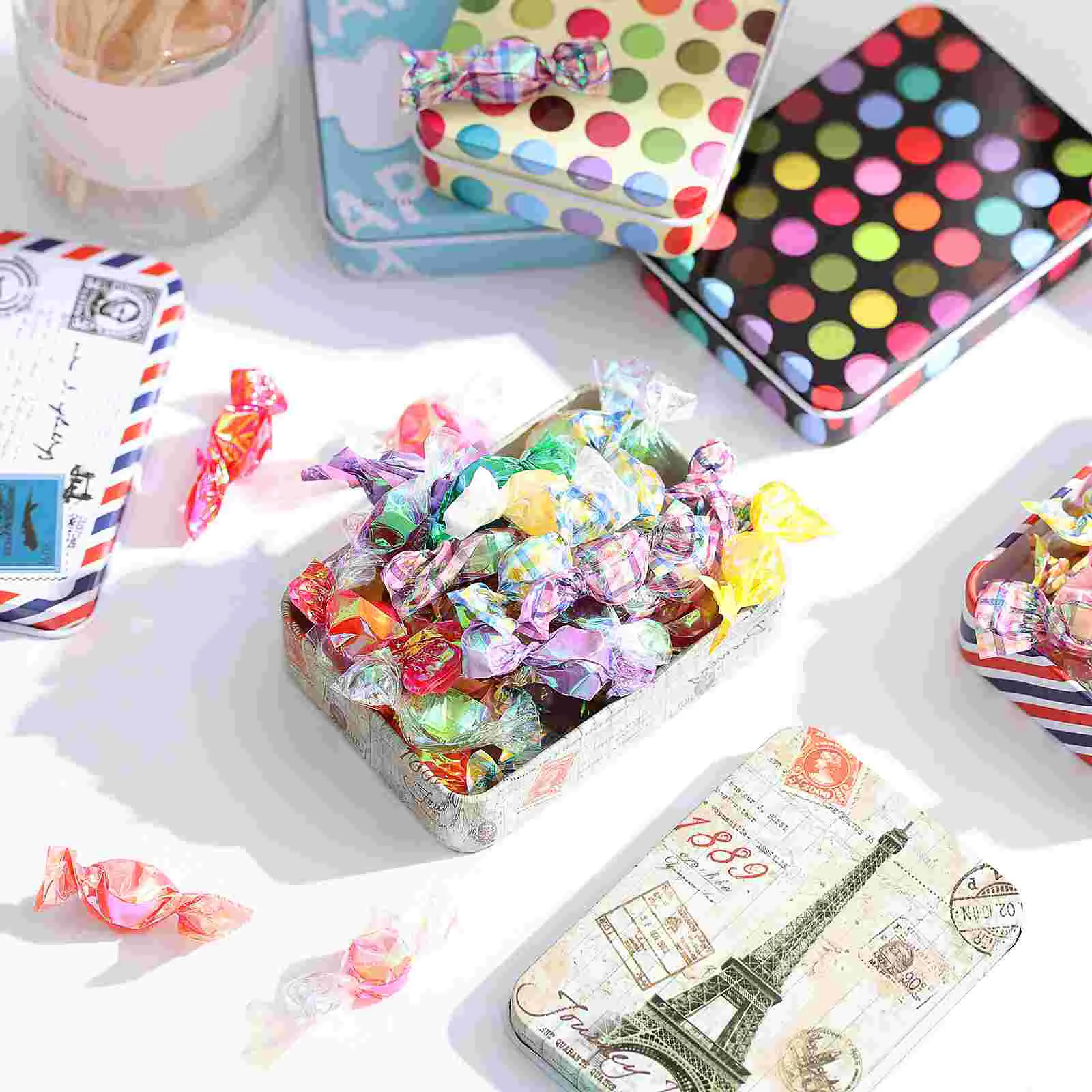 Tinplate Storage Box Protective Boxes Jewelry Gift Rectangle Premium Quality Candy Packing Cartoon Tea Containers