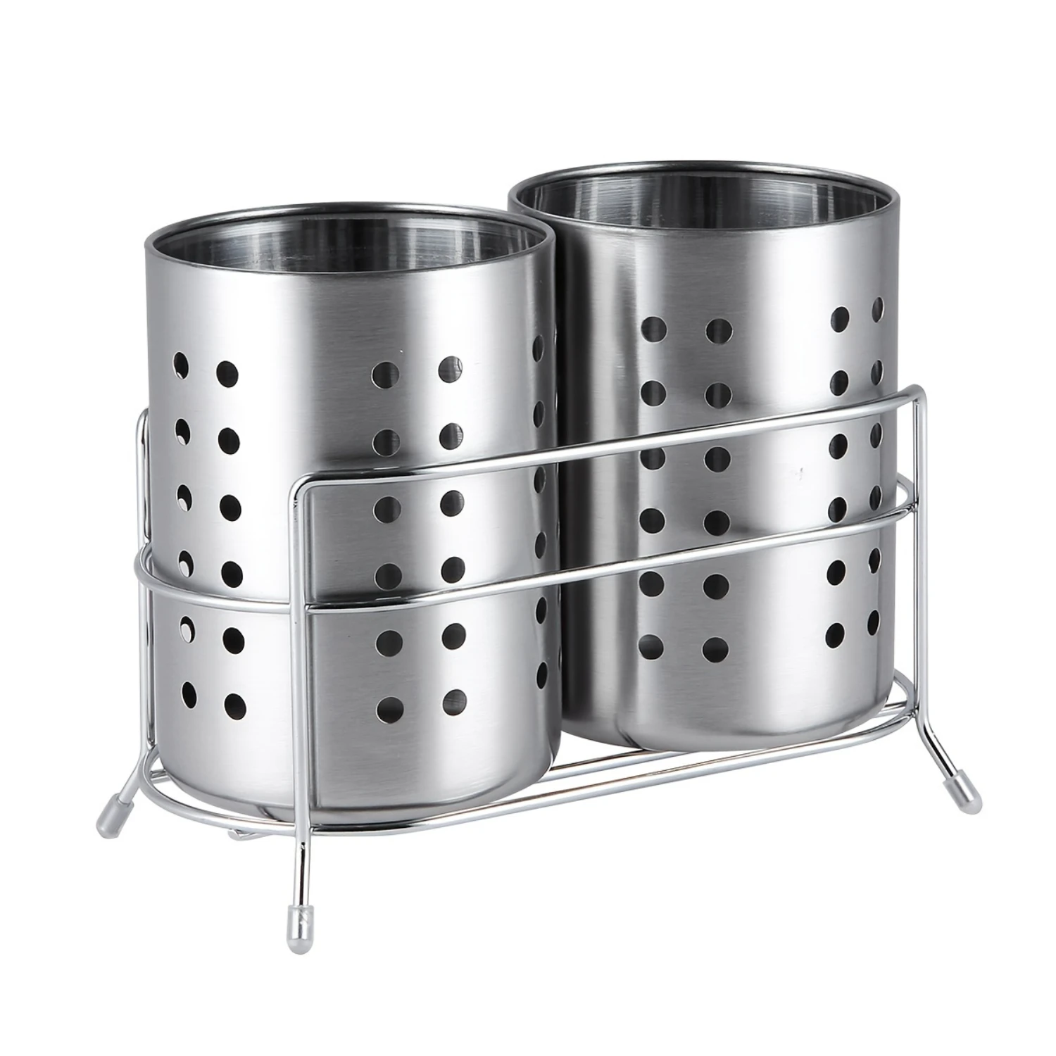 Stainless Steel Chopstick Holder - Modern Kitchen Organizer with Drainage System - Durable, Rustproof, Space-Saving  for Chopsti