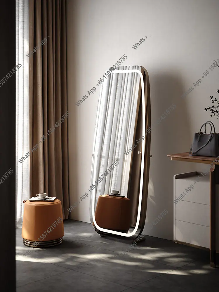 

Italian light luxury full-length mirror master bedroom matching new modern full-length mirror