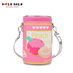 Novità borsa a tracolla a forma di frutta in scatola per donna borse e borsette per zuppa di mais Kawaii borsa a tracolla per ragazze pochette quotidiana carina