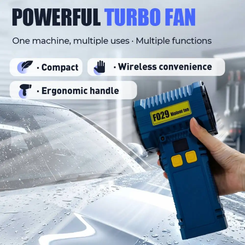 

F029 Powerful Duster Mini Turbo Blowers Jet Fan Powerful Air Blower 60,000RPM Brushless Car Water Blower Snow Removal Air Dryer