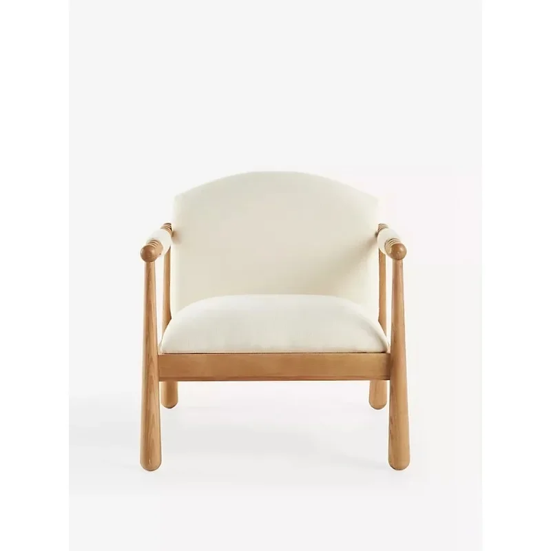 Vintage solid wood distressed small sofa chair French simple living room casual single sofa chair  chair furniture