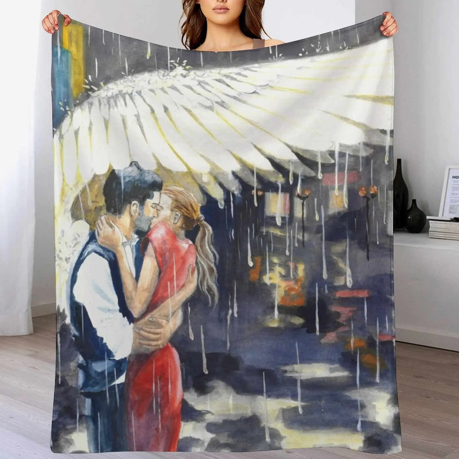 Deckerstar - feathery shelter from the rain Throw Blanket Giant Sofa Heavy Nap Blankets