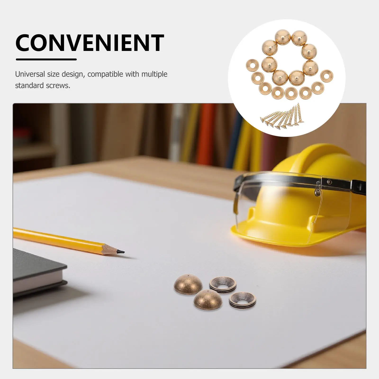 

8 Sets Mirror Screw With Decorative Cover M4 Self Tapping Fixture Screws For Glass Cabinet For Furniture Wall Mounting Hardware