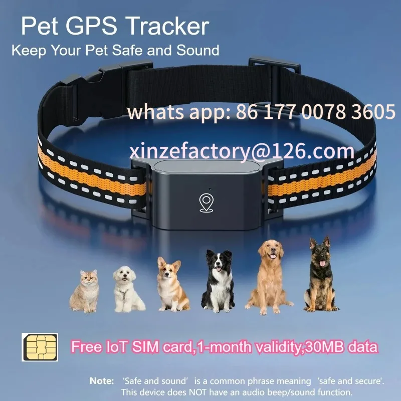 

Customizable 4G GPS Pet dog Tracker Collar Real Time Tracking APP Electronic Fence Anti Lost Dog Locator free card