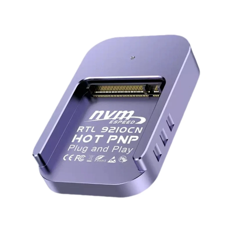 M.2 SSD Reader NVME to USB-C PCIe SSD USB3.2 Gen2 10Gbps Solid Disk Adapter with Write Protection-ABHG
