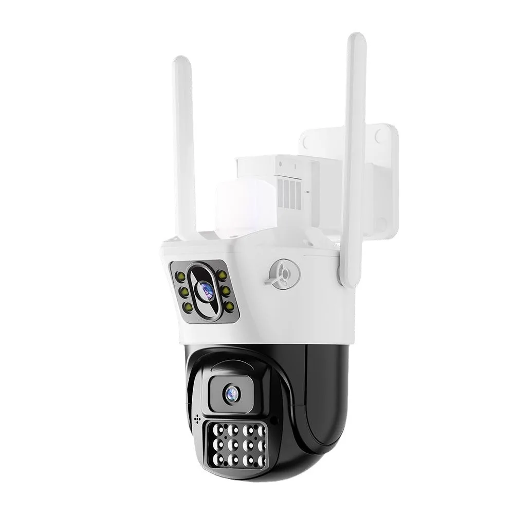 Kamera 4 MP Smart Home 2.4G WIFI Outdoor 340 °   Widok podwójny ekran podwójny obiektyw CCTV ochrona bezpieczeństwa kamera monitorująca kamera PTZ IP
