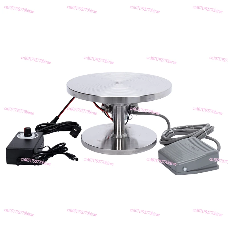 Ceramic Turntable Stainless Steel Electric  Hoop Painting Gold Tracing Line Special Rotary Table Automatic Hole Countertop