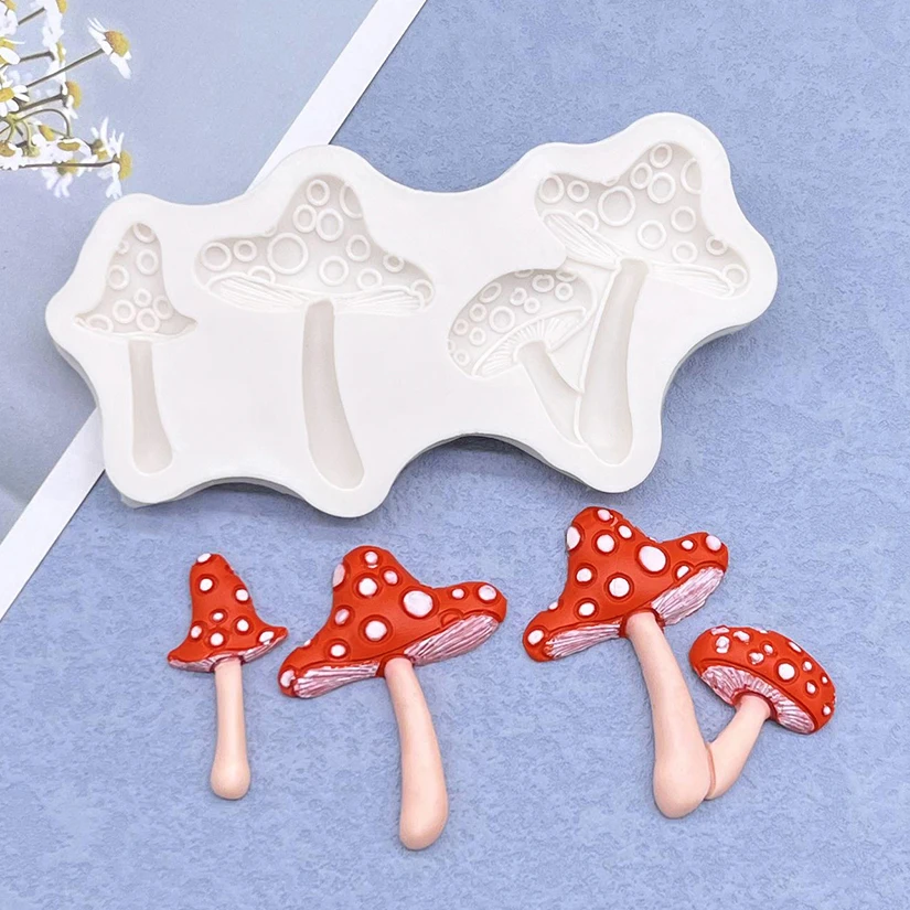 Mushroom Silicone Mold Sugarcraft Chocolate Cupcake Baking Mold Resin Fondant Cake Decorating Tools