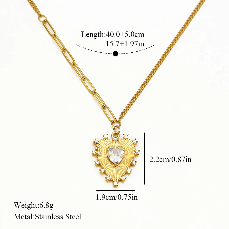 EILIECK 316L Edelstahl Mond Stern Krabbe Fisch Anhänger Halskette für Frauen Neue Trendige Wasserdichte Kreative Halskette Schmuck – Detail 11