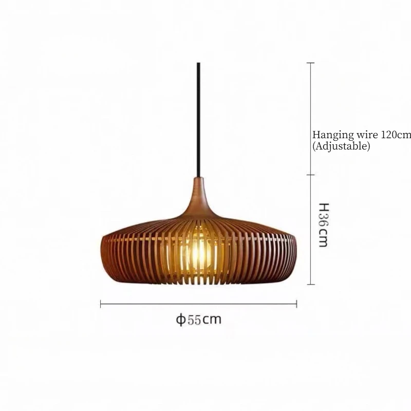 Dine Log Wood Hanglamp Vogelkooi Denemarken Designerlamp voor eetkamer, studeerkamer, woonkamer, tafeldecoratie, zolderlamp
