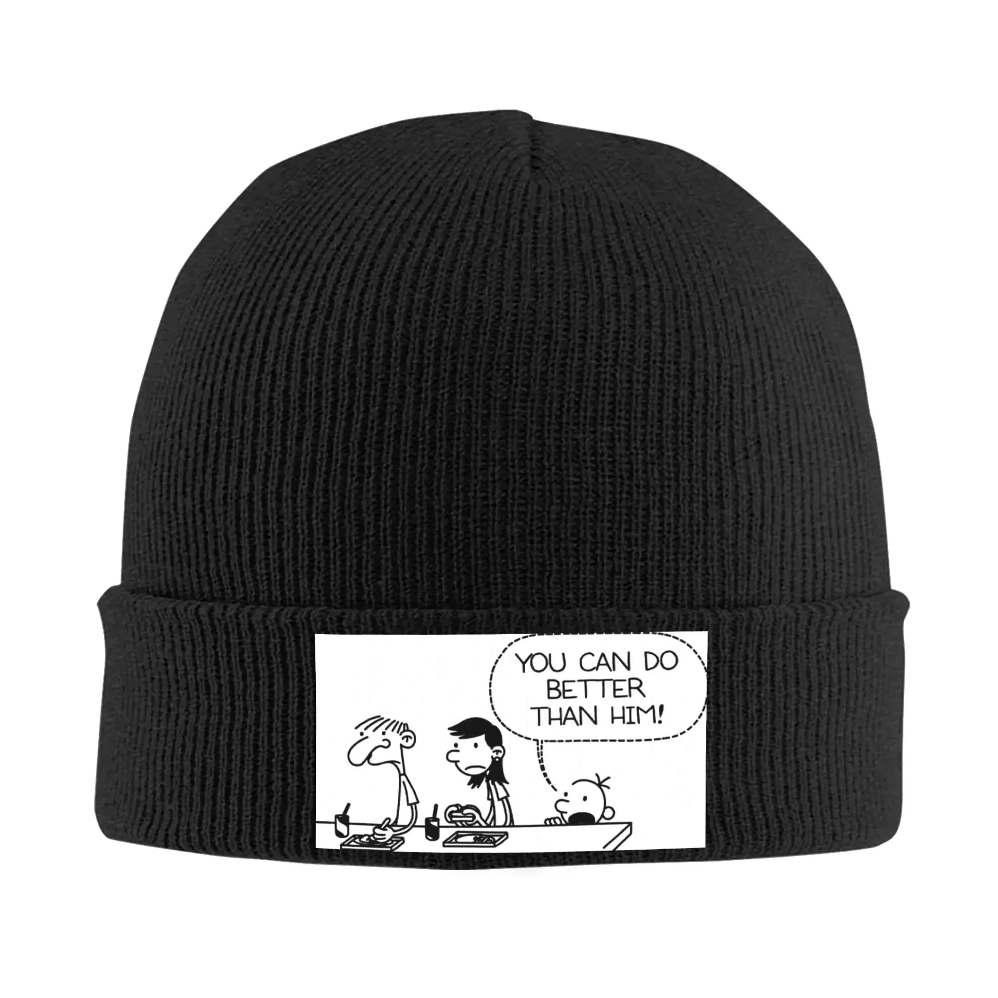Diary Of A Wimpy Kid You Can Do Better Than Him Warm Knitted Cap Winter Knit Bonnet Hat Skullies Beanies Hip Hop Caps for Unisex