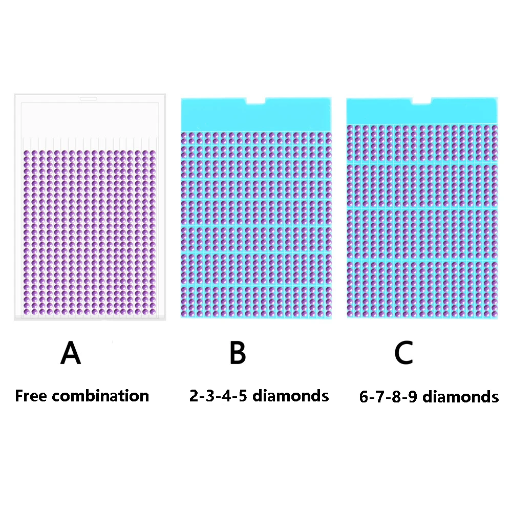 Vassoio multifunzionale pittura diamante 5D Multi posizionamento vassoio portaoggetti scatola portaoggetti tre combinazioni piastra strumenti